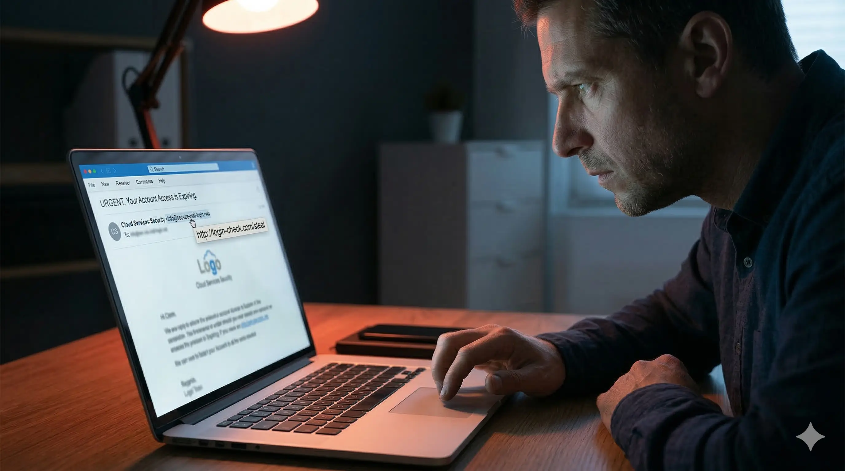 Phishing email with imitating brand image and imitating brand domain